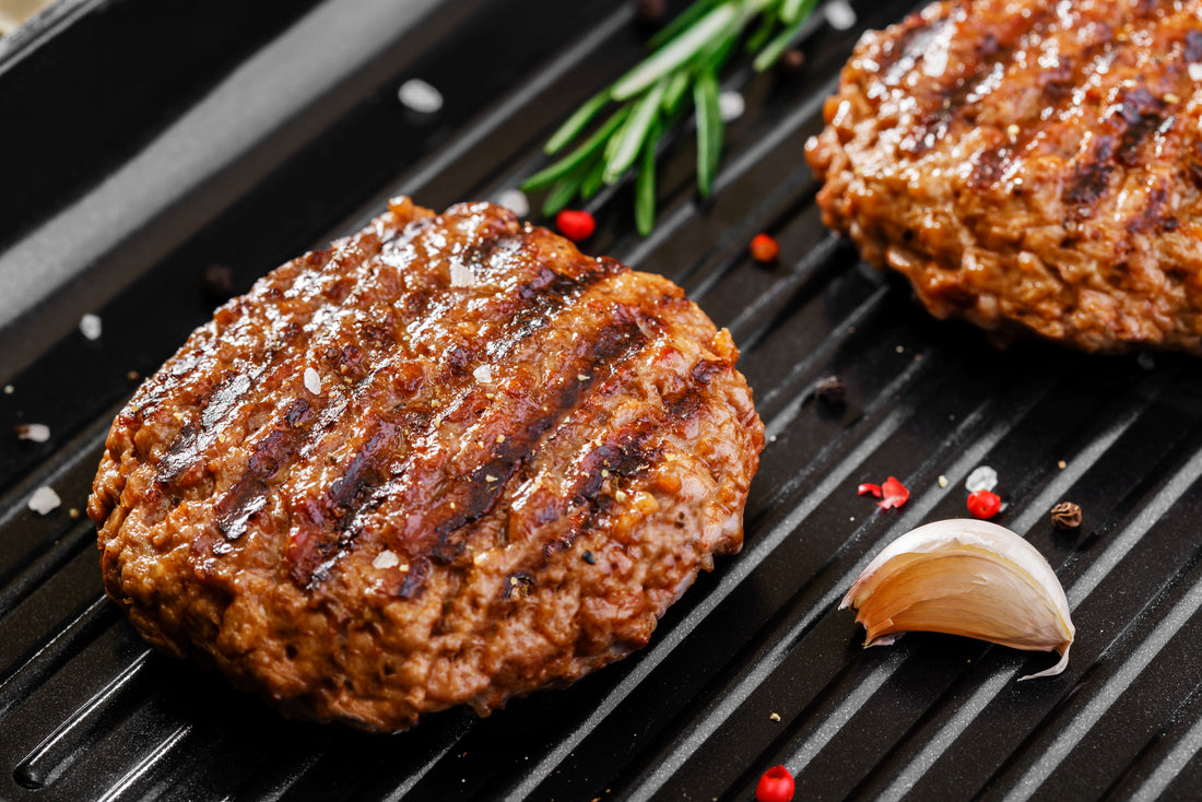 Spicy Garlic Bison Burgers